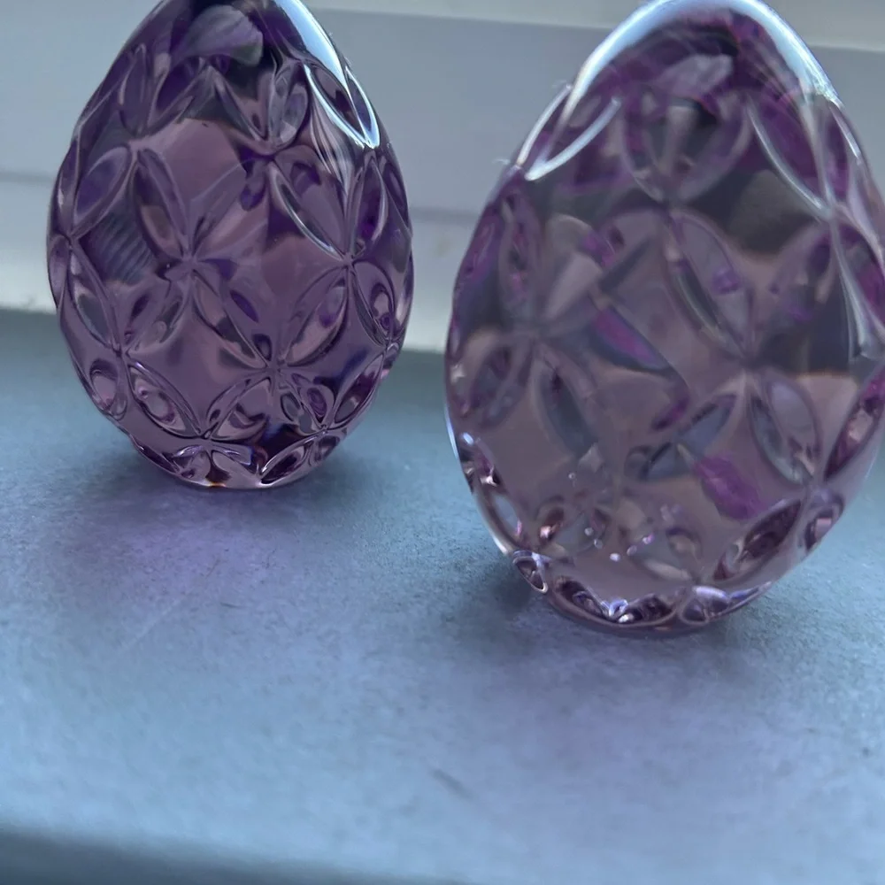 Waterford Purple Crystal Accents Geometric Decor